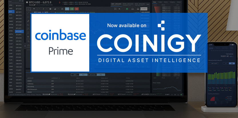 Coinbase Prime Now Available for Charting on Coinigy