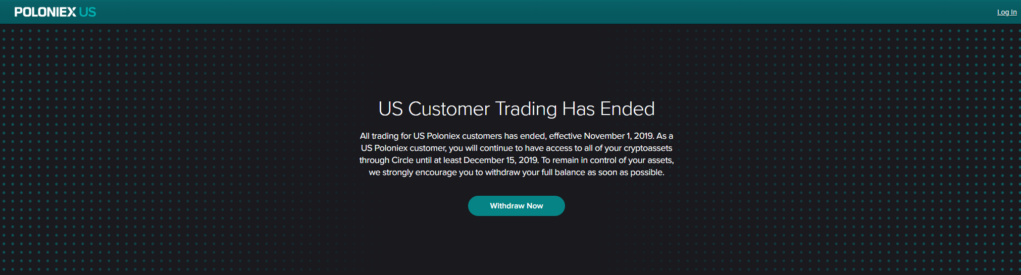 Poloniex Ends US Customer Trading